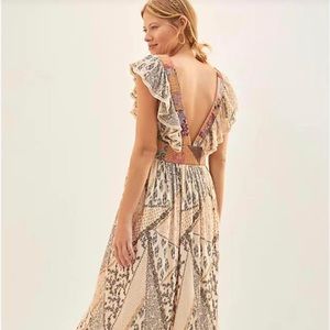 NWT Anthropologie Let Me Be quilted maxi dress Size XL